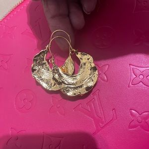 New hoop gold tone earrings